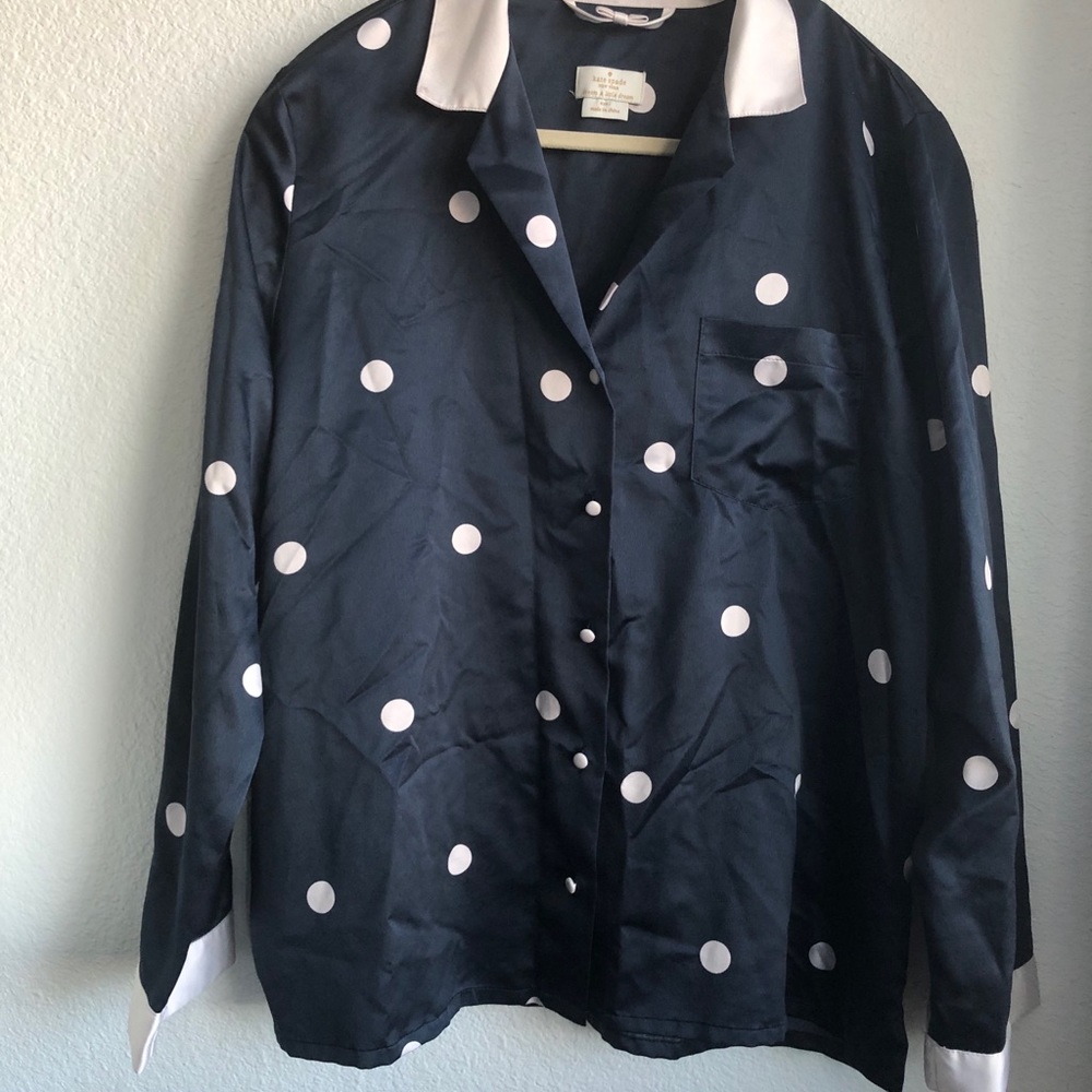 ♠️♠️♠️ Kate Spade New York Navy Silk PJ Set ♠️♠️♠️